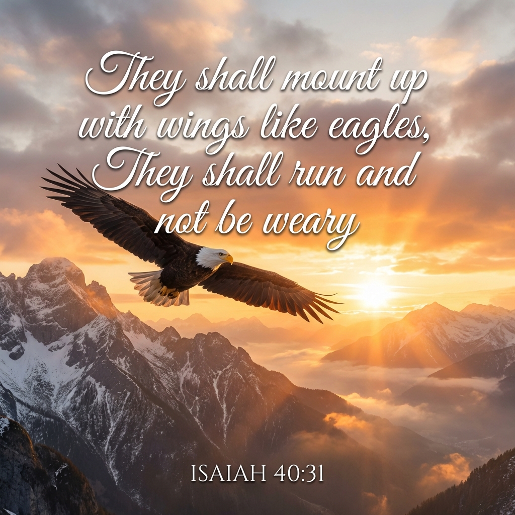 🦅 Soaring on Wings Like Eagles: Renewed spiritual strength for those who wait on the Lord.